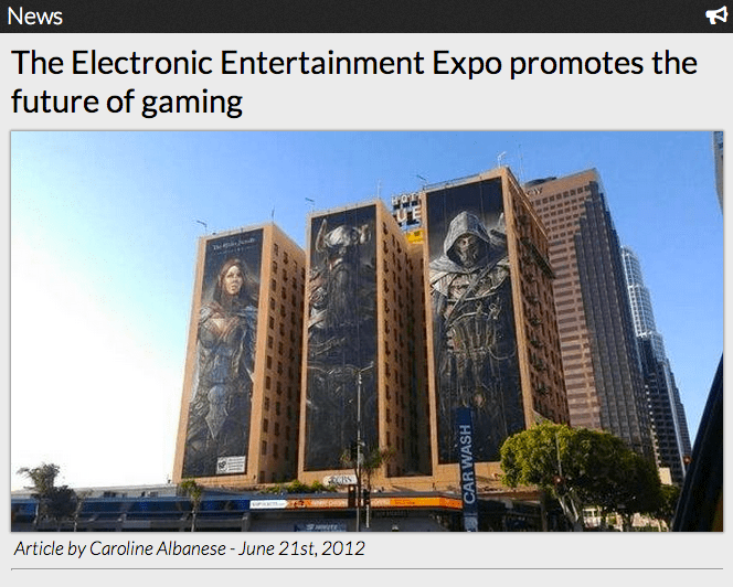 The Electronic Entertainment Expo promotes the future of gaming